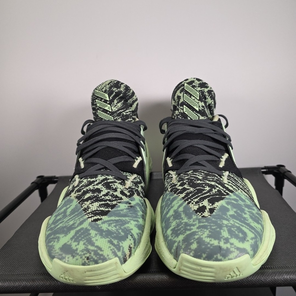 Size 13 - adidas Harden Vol. 4 Glow Green Basketball Street Comfort Ball